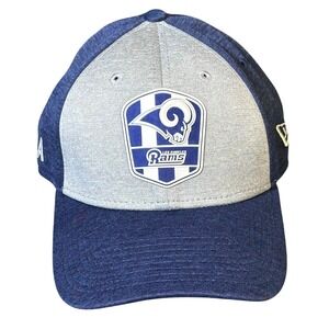 Los Angeles Rams New Era NFL 39THIRTY Flex Hat Gray Navy LA Mob Squad Small/Med